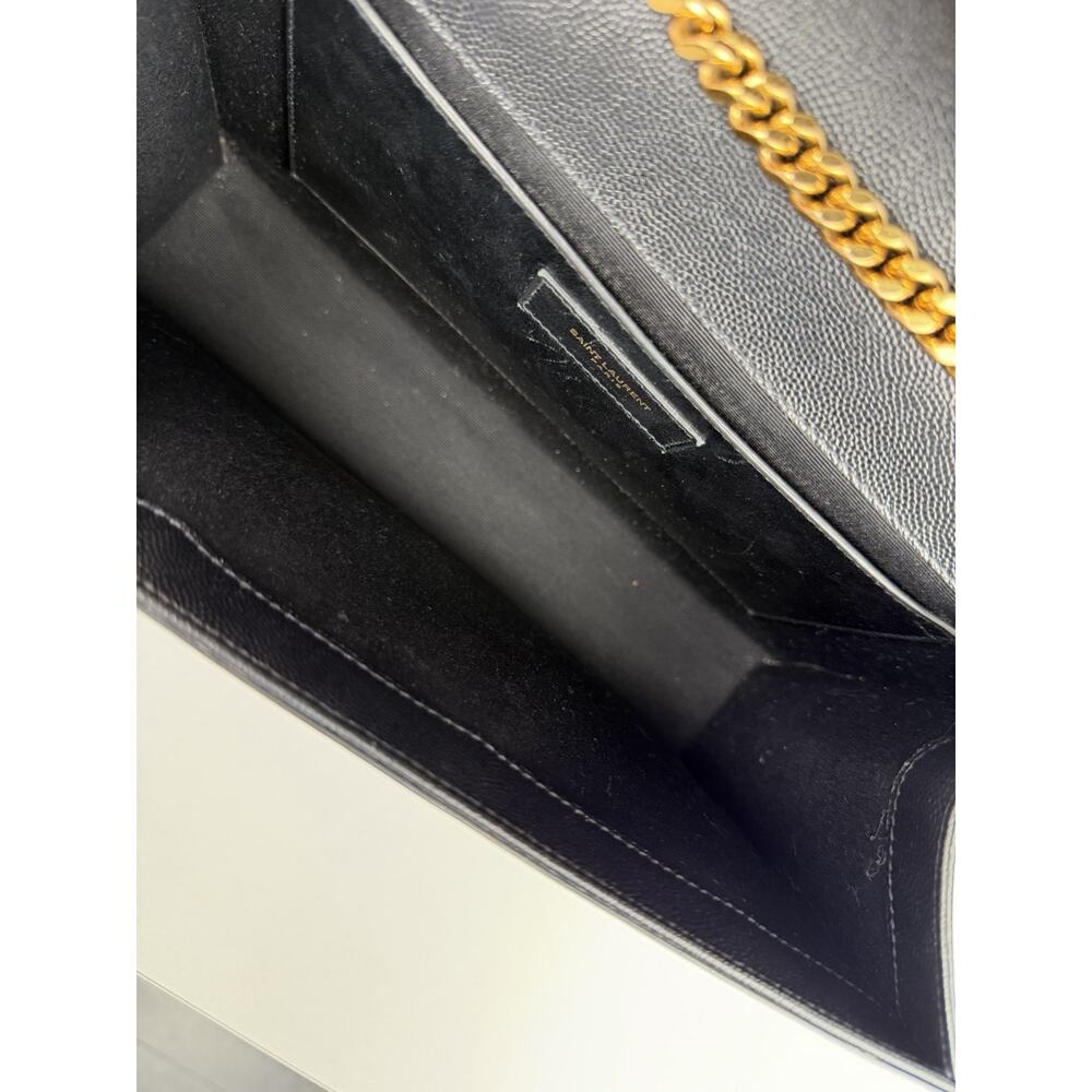 Saint Laurent Grain De Poudre Medium Classic Monogram Kate Satchel Black NFC S - Picture 11 of 15